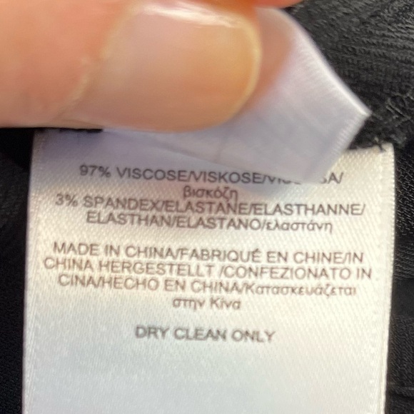 BROOKS BROTHERS Wide Leg Black Crepe Pants Side Zipper Size 12 - Picture 12 of 14